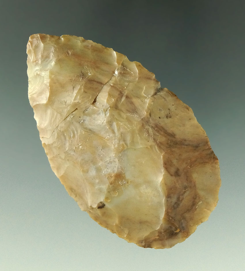 2 15/16" Cache Blade - broken and glued at the mid section,  Mahoning Co., Ohio. Ex. Helman.