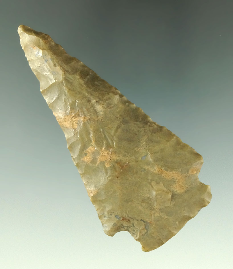 3 1/8" Meadowood Knife found in Ross Co., Ohio that is very heavily patinated.