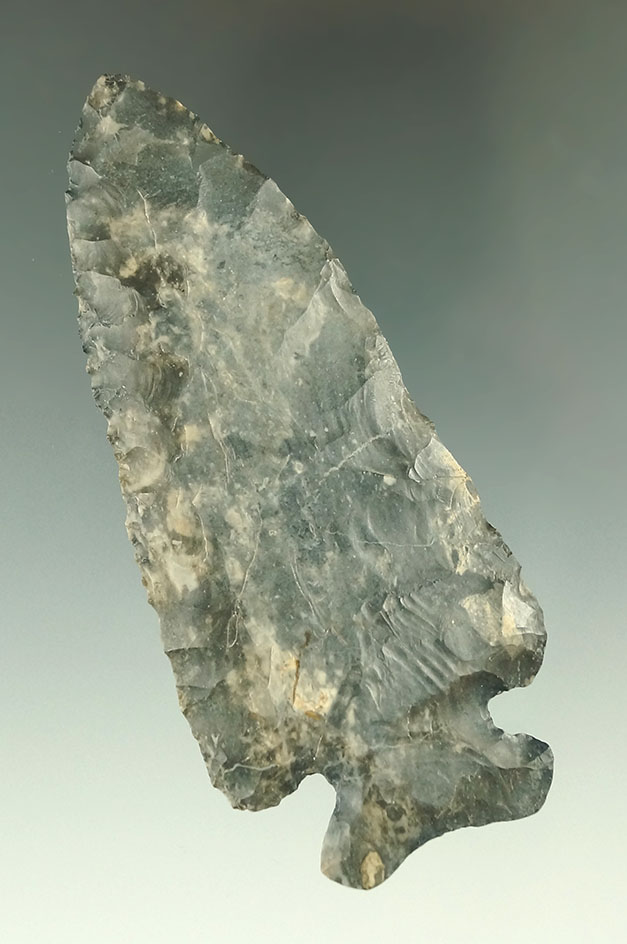 3 3/4" Thebes Bevel made from Coshocton Flint found in Richland Co., Ohio.