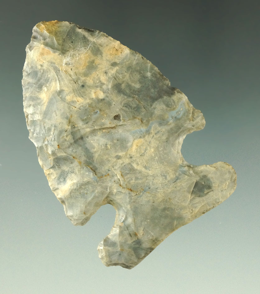 Heavily patinated 2 3/8" big Sandy Sidenotch found in Knox Co., Ohio.