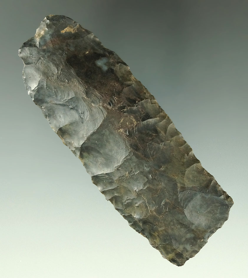 3 9/16" Paleo Squared Knife made from beautiful mottled material found in Franklin Co., Ohio.
