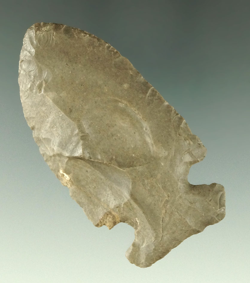 2 5/8" Delaware Chert Side Notch found in Delaware Co., Ohio. Ex. Dean Driskill collection.