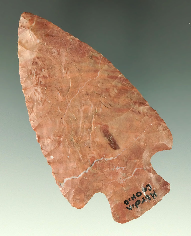 2 5/8" highly colored Robbins Adena found it Wood Co., Ohio. Ex. Dean Driskill collection.