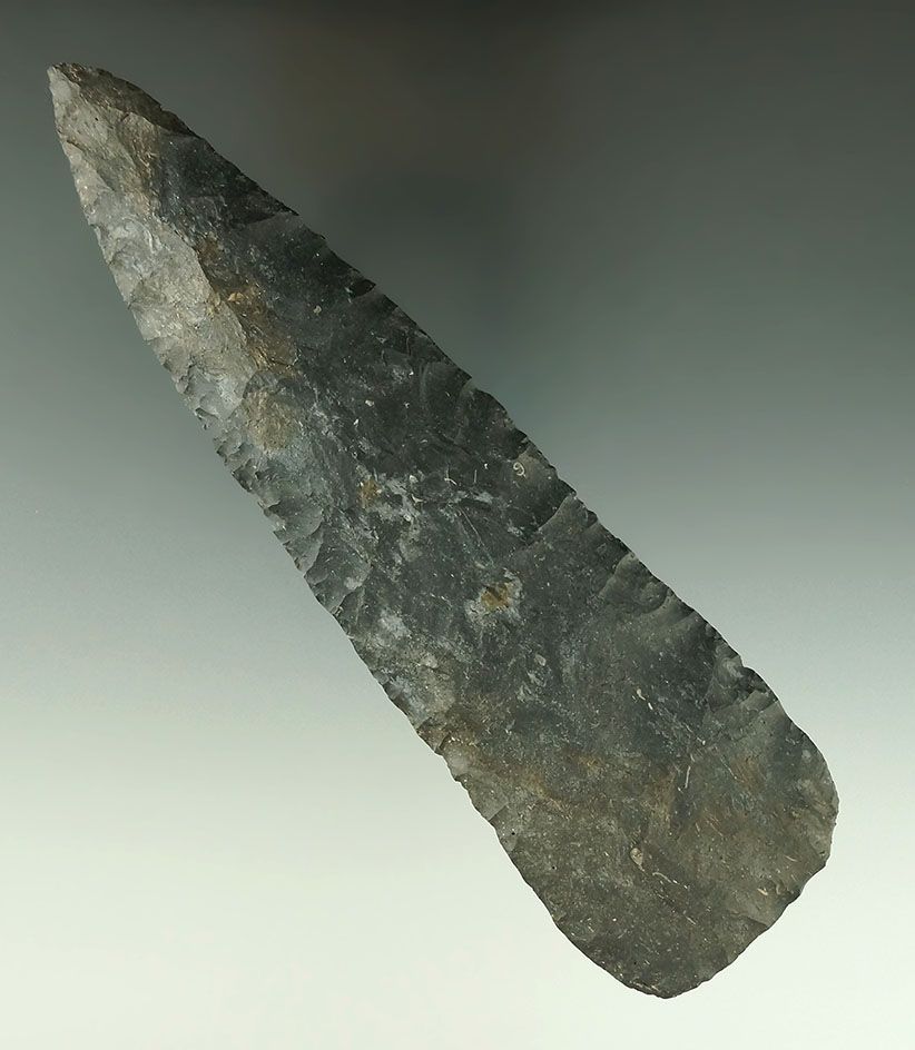 Big and nice! 6 5/16" Coshocton Flint Knife/Blade found in Hancock Co., Ohio. Ex. David Kearney.