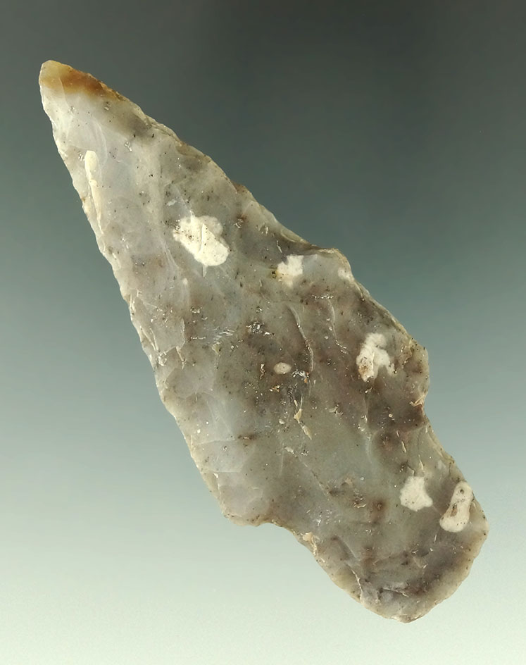 3 7/16" Flint Ridge Flint Adena found in Ohio.