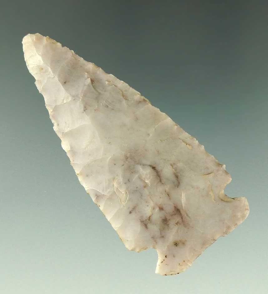 2 1/2" Dovetail made from beautiful purple Flint Ridge Flint found in Union Co., Ohio. Ex. Don Short