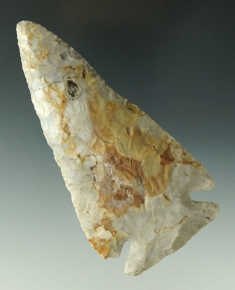 4 1/2" large Cornernotch that is broken and glued below the tip.