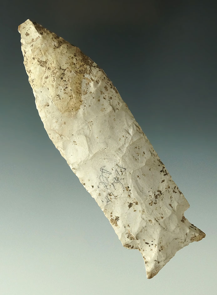 4 5/8" Burlington chert Stilwell found in Pike Co., Illinois.