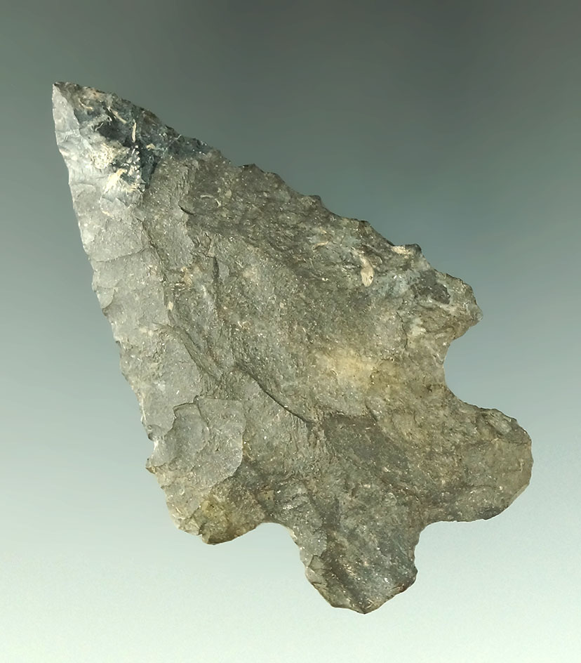 2 11/16" MacCorkle Bifurcate made from Nellie variety Coshocton Flint found in Ohio. Ex. Vietzen.
