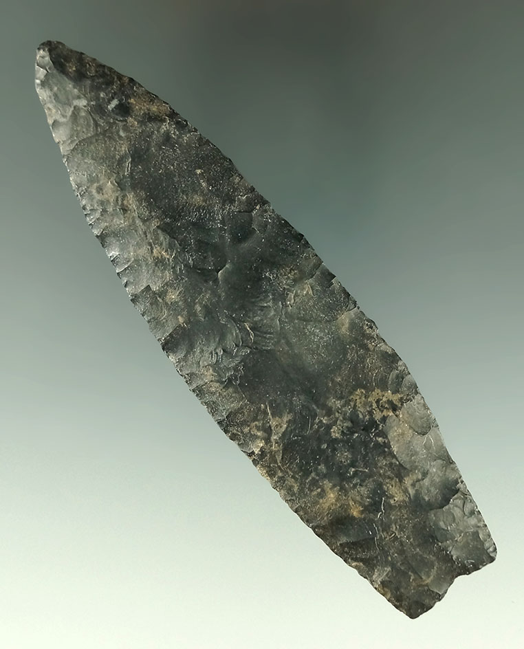 4 1/4" Coshocton Flint Paleo Lanceolate found in Crawford Co., Ohio in very nice condition.