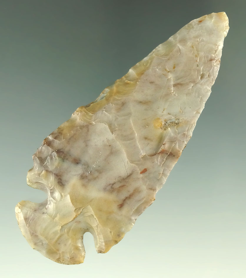 3 1/2" Dovetail made from hard-to-find purple Flint Ridge Flint found in Ohio.