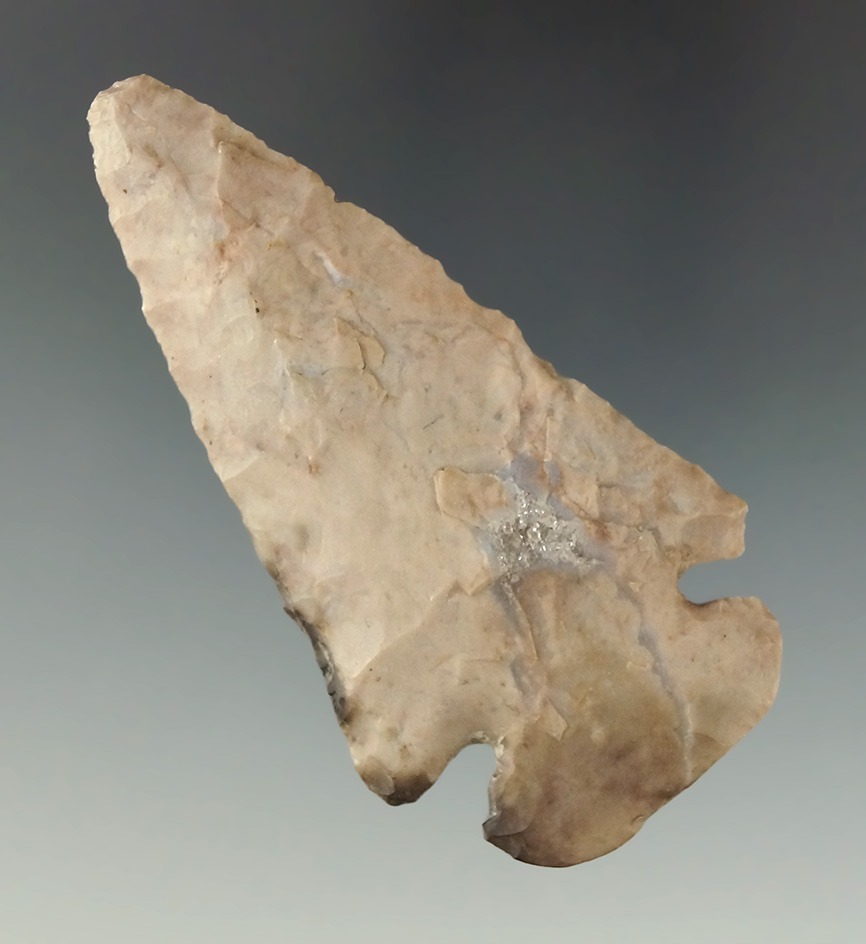 3 1/16" Flint Ridge Flint Dovetail found in Huron Co., Ohio.