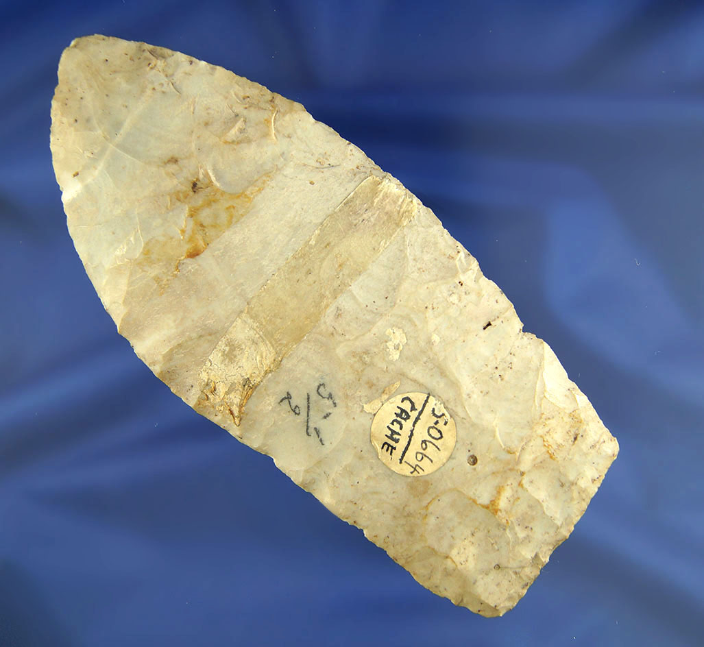 Large 5 5/8" Flint Ridge Flint Blade found in Ohio. Ex. Taylor family collection.