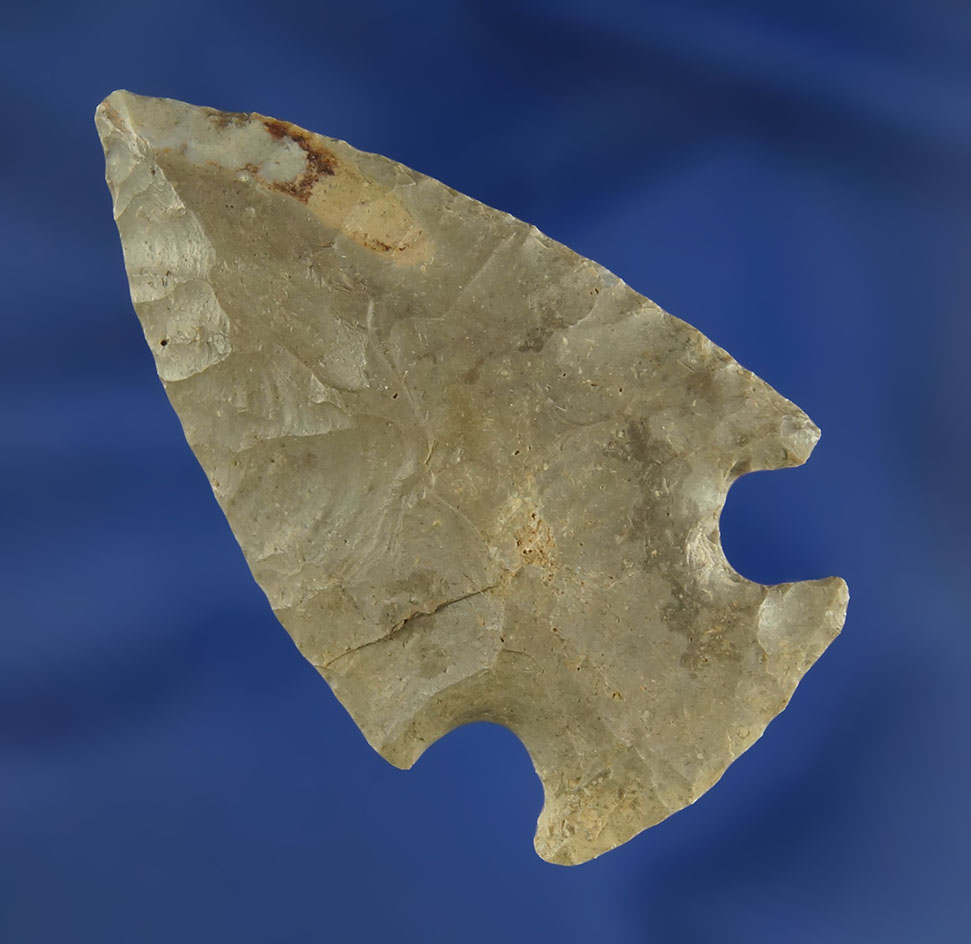 2 3/8" Hopewell that is nicely flaked found in Ohio. Ex. Taylor family collection.