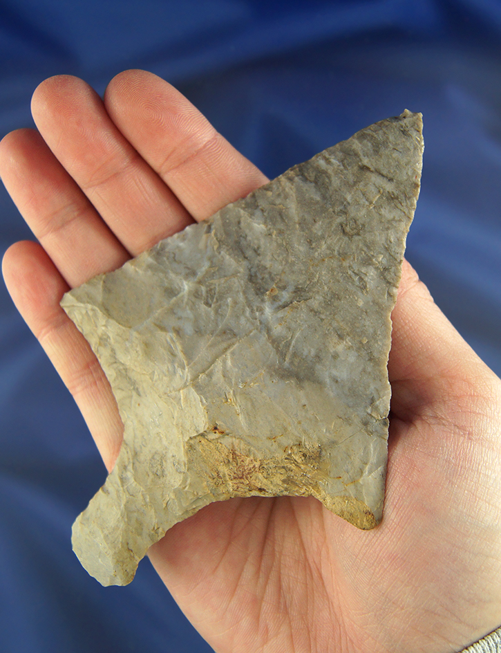 Large! 4 5/8" by 3 1/4" Ashtabula - Huron Co.,  Ohio. One Barb is broken and glued tight. Ex.  Hooks