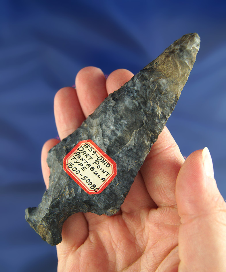 4 1/4" Ashtabula made from Coshocton Flint found in Ohio.