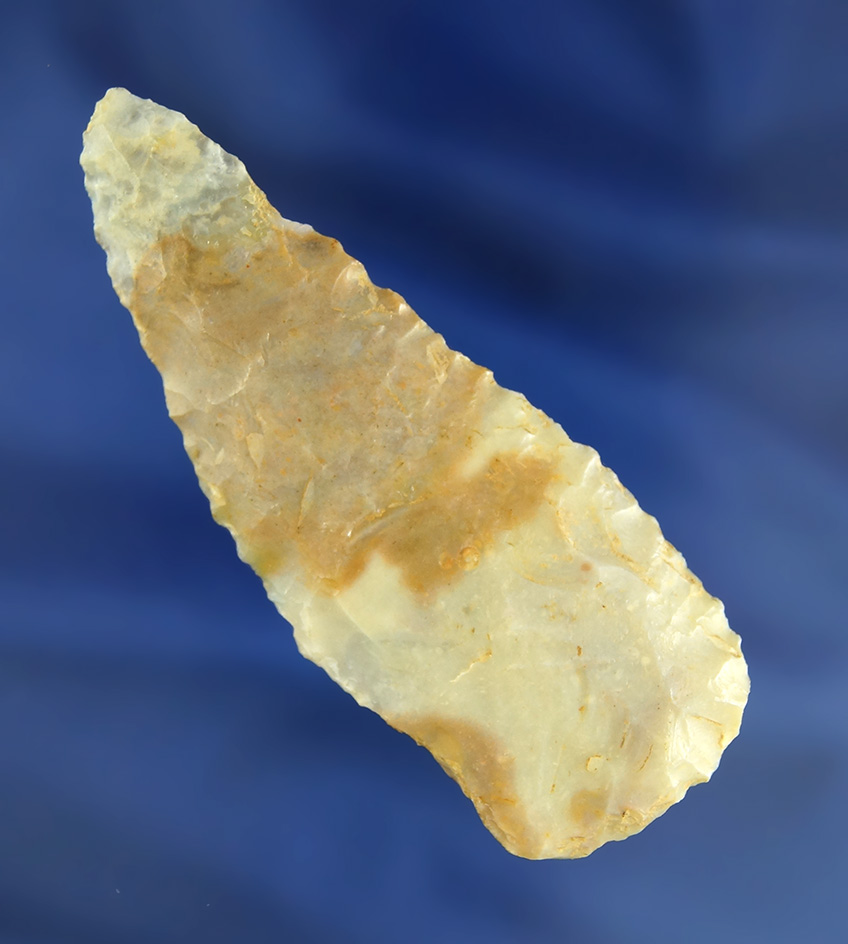 3 3/16" Flint Ridge Flint Archaic Knife found in Ohio.