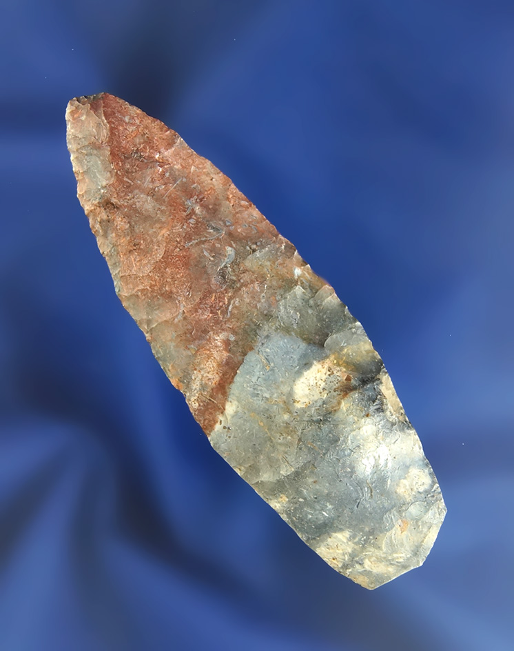 Ex. Platt!  Beautifully colored 2 13/16"Lanceolate  - Flint Ridge Flint - Ohio. Ex. Platt, Bennett C