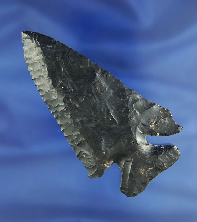 Large! 4" Archaic Thebes Bevel made from high-quality Blacks Zaleski Flint found in southern Ohio.