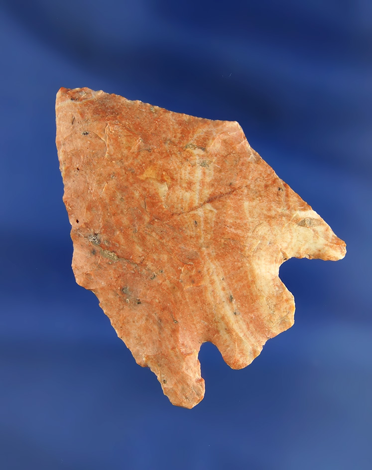 Classic style 2 1/8" Pentagonal made from Nethers Flint Ridge Flint found in Richland Co.,  Ohio