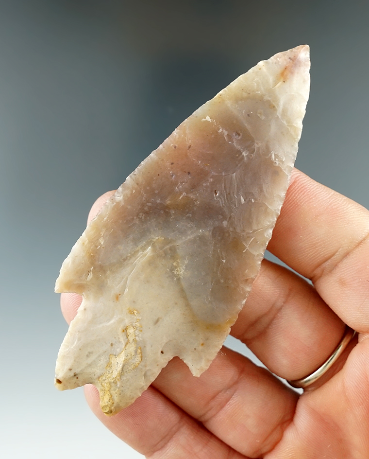 Exceptional! 3 5/16" Pedernales point that is very well styled with excellent flaking, Texas. COA.