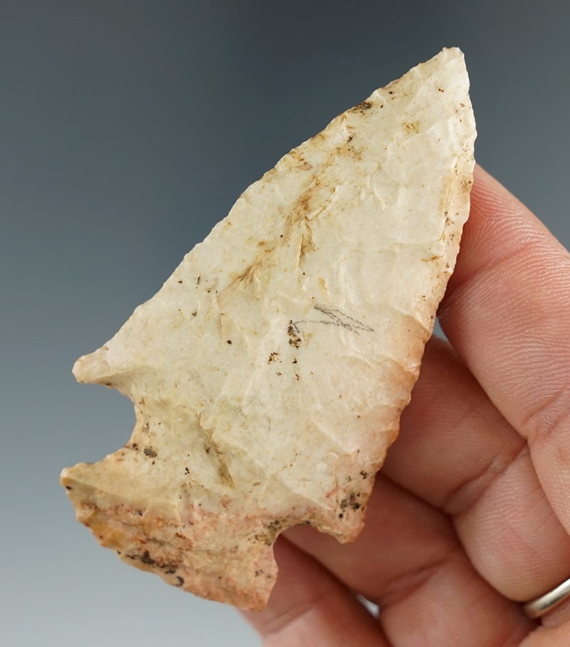 2 11/16" Hopewell made from attractive material found in Missouri.