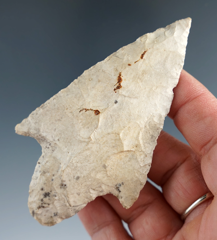 3 1/2" Gary with nice mineral deposits on surface found in Missouri. Jackson COA.