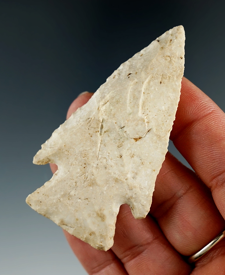 2 11/16" nicely beveled Hardin found in Missouri.