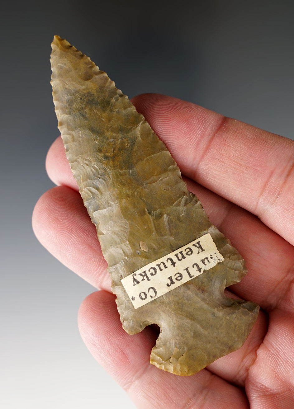 Classic style 3 3/4" Dovetail found in Butler Co., Kentucky in very nice condition.