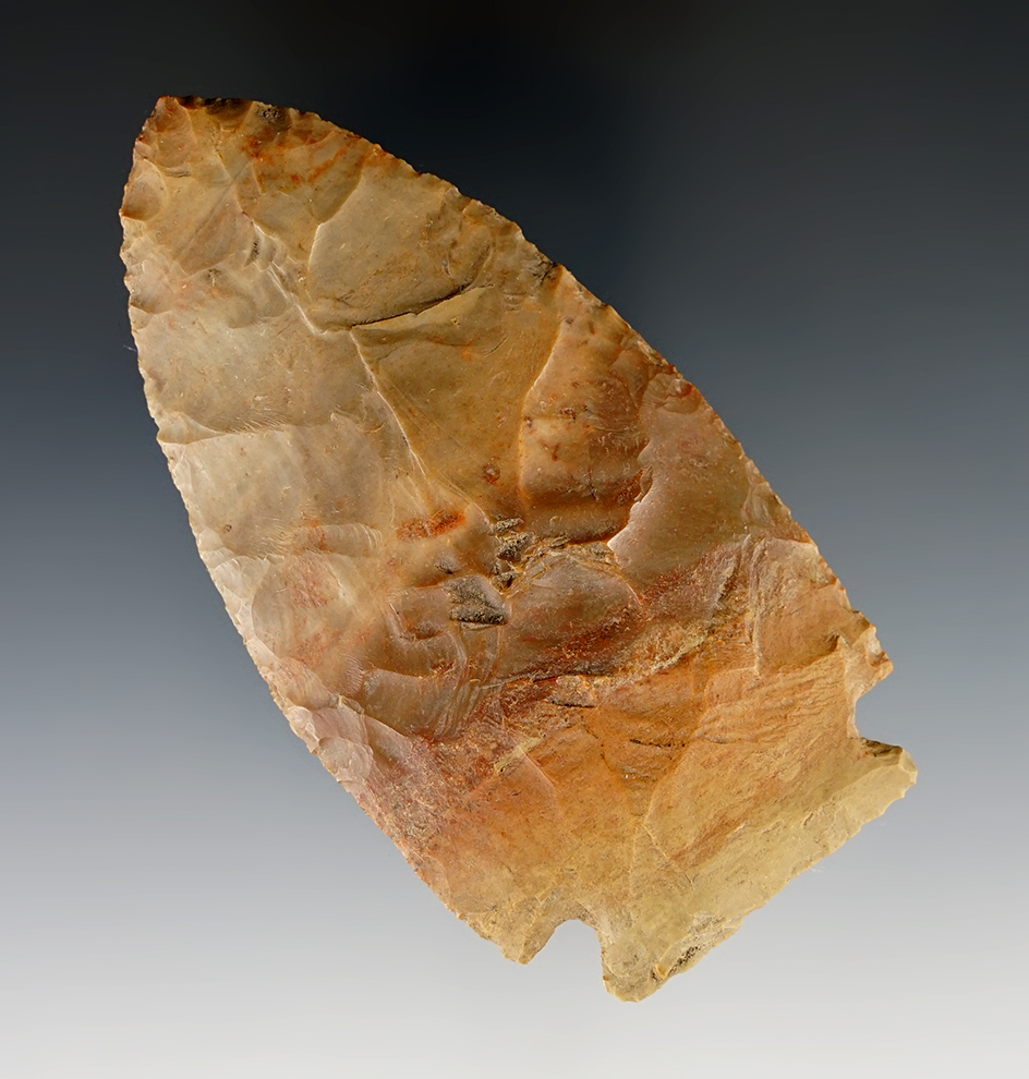 Incredible material! 3 11/16" thin and very well flaked Benton - Buffalo River Chert. Tennessee.