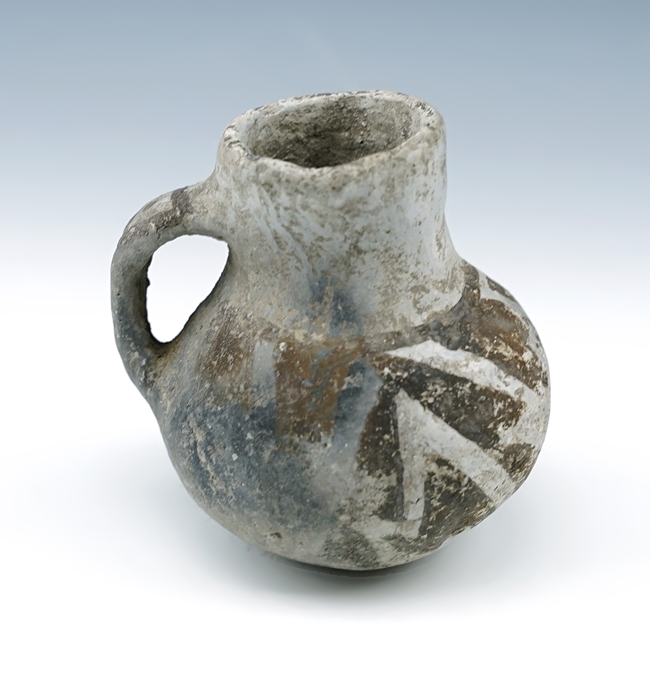 2 1/2" Tall miniature Anasazi Pottery Vessel in solid condition found in New Mexico.