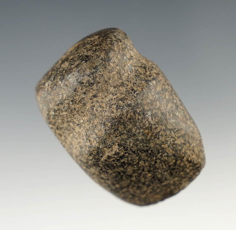 Rare! 2" Miniature 3/4 Grooved Hardstone Midwestern Axe in very nice condition.