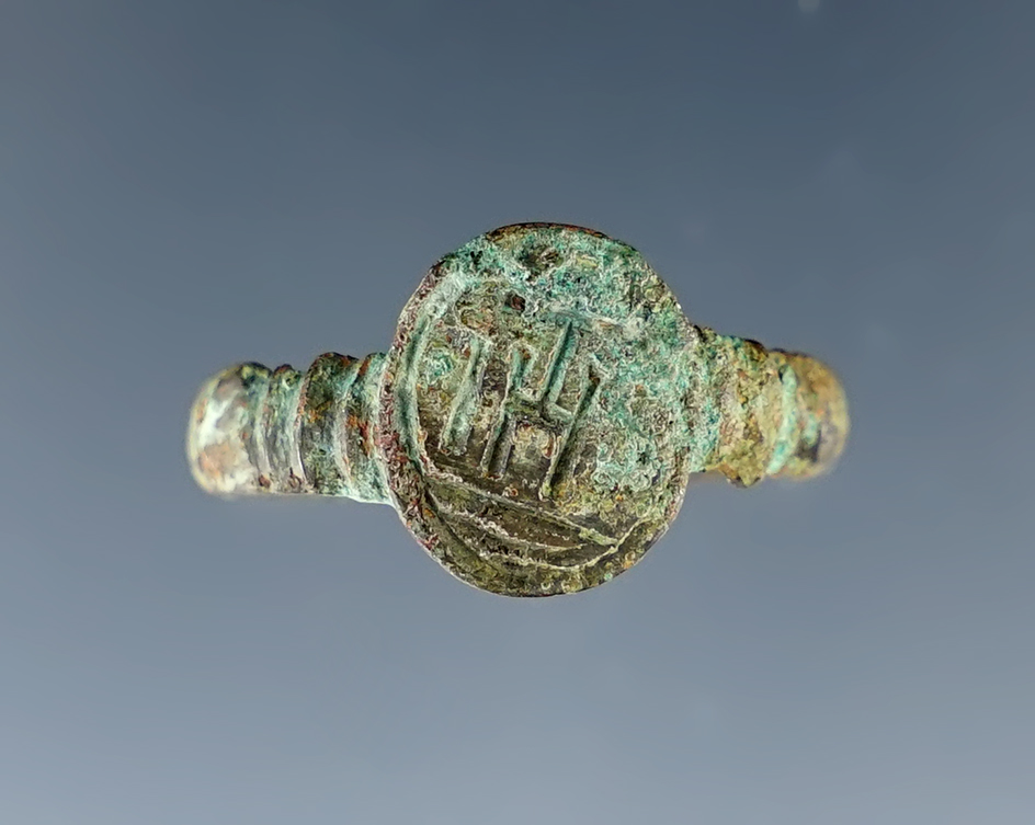 Jesuit ring recovered at the Burrell Creek site in Geneva, New York.