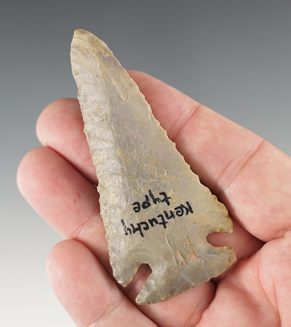 3 5/16" Nicely Beveled Dovetail found in Kentucky.