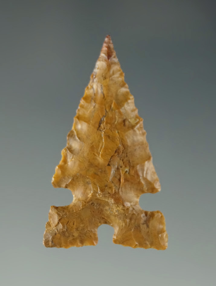 1 1/4" Desert Sierra made from attractive Jasper found in Oregon. Ex. Charlie Shewey collection.