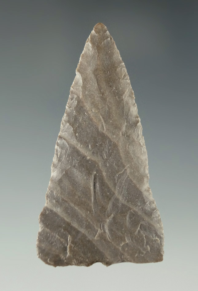 2 1/8" Plateau Pentagonal made from nicely banded chert found near the Columbia River. COA.