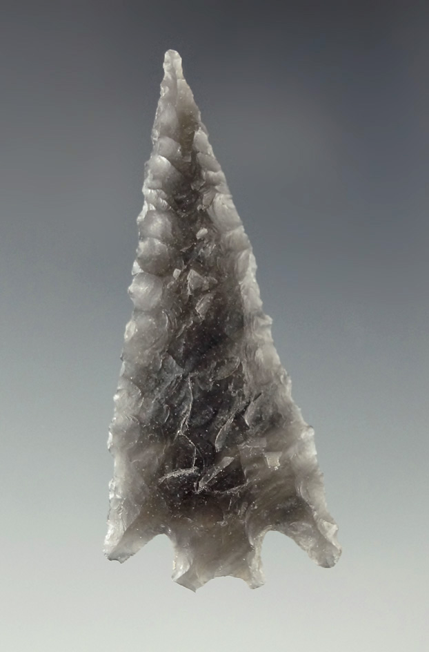Exceptional 2 5/16" Pinto Basin - Great Basin region - nicely translucent obsidian. Museum COA.