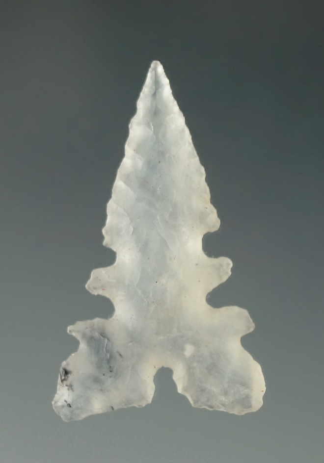 Nice! 1 1/16" Toyah made from highly translucent clear dendritic agate found in Texas.