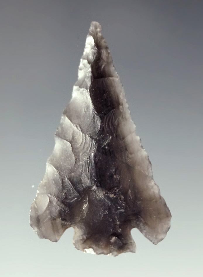 1 9/16" Quilomene Bar made from a flaked of semi-translucent striped obsidian - Columbia River.