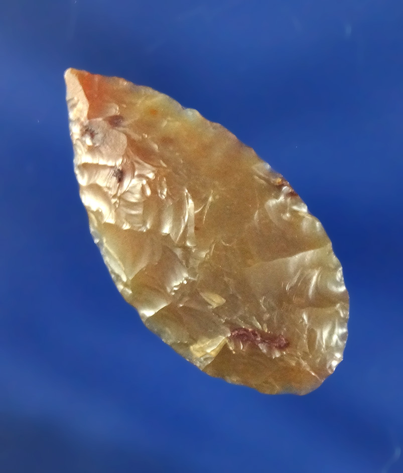 1 1/4" Leaf Point made from attractive semi translucent Agate found near the Columbia River.