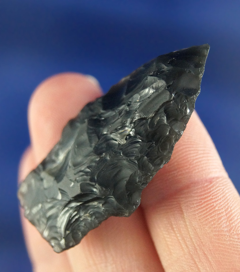 Rare style! Parman Type II made from Obsidian found in Lake Co.,  Oregon.  Stermer COA