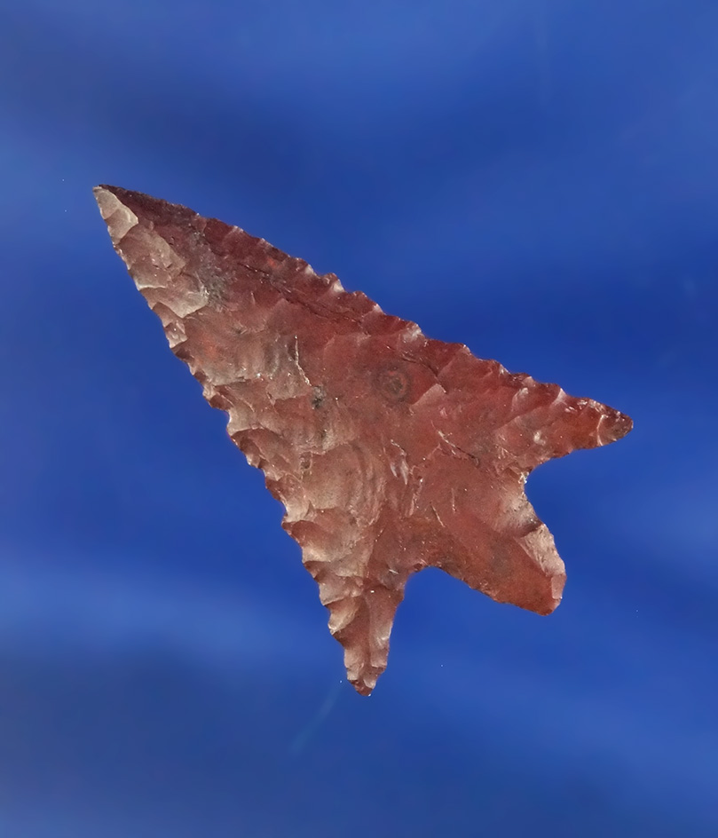 1 1/8" Jasper Arrowhead found in Oregon.