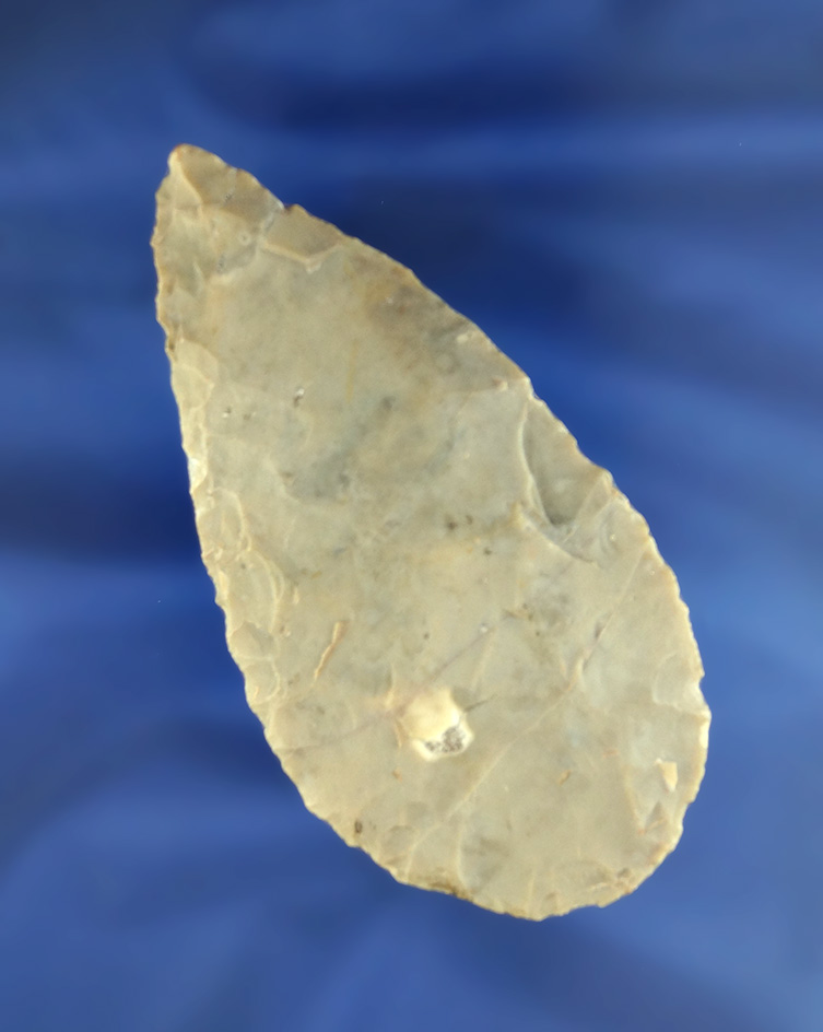 3 7/16" Flint Ridge Flint Adena Blade found in Ohio.