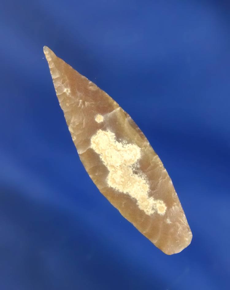 1 9/16" Willow Leaf Arrowhead made from attractive material found in Oregon.