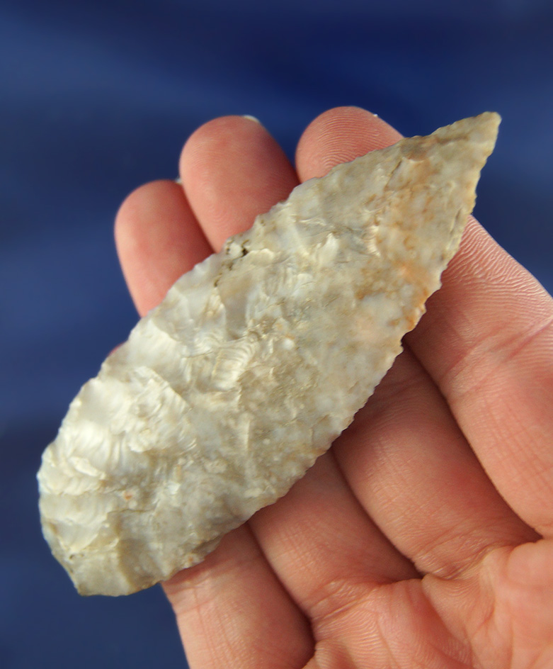 Beautiful flaking and patina on this 3 3/16" Western U. S. Lanceolate Knife.