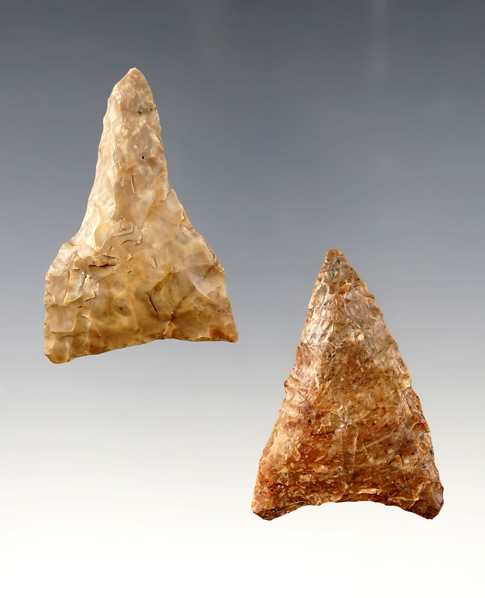 Pair of Plateau Pentagonal Knives. Found near the Columbia River. Ex. Wilke Museum.