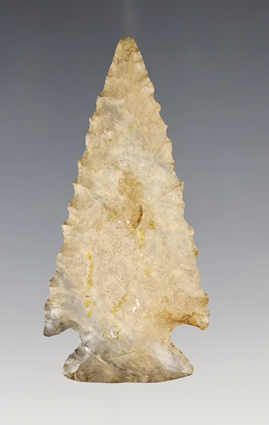 Well made 2 3/4" Beveled Dovetail found in Richland Co., Ohio. Ex. Jack Hooks collection.