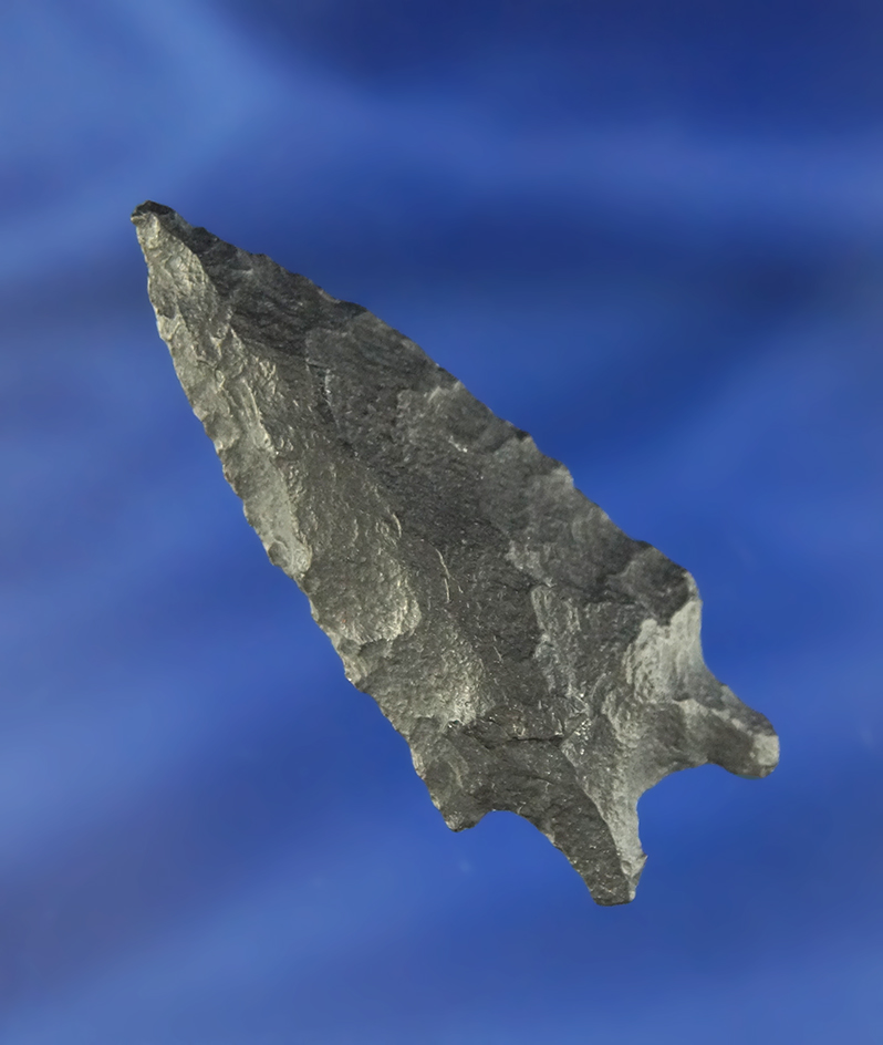 2 1/16" Pinto Basin made from Basalt found during the 1950s in Lake County Oregon. Stermer COA