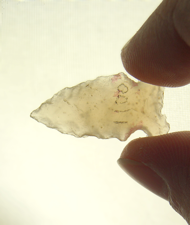 1" Sidenotch made from highly translucent clear agate found in Oregon near the Columbia River