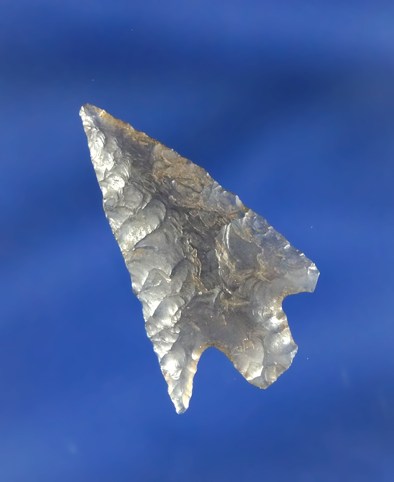 1 1/4" Cornernotch made from beautifully translucent Obsidian found in Oregon.